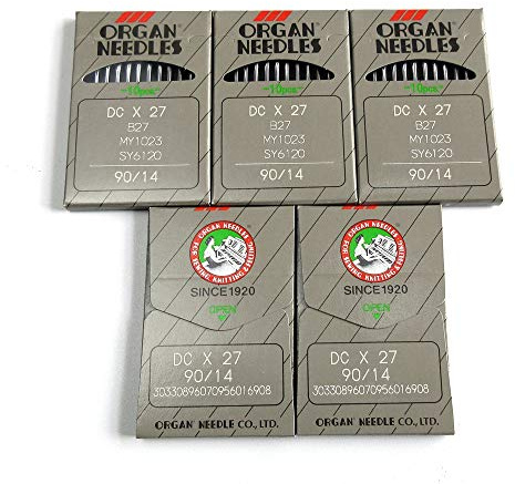 50 Organ Dcx27 B27 B-27 Needles for Industrial Serger Overlock Machine Juki Pegasus (Singer 16 / Metric 100)