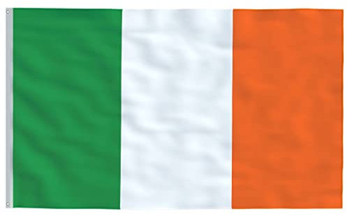 vidaXL Bandera de Irlanda Irlandesa País Extranjero Nacional Mostrar Manifestar Espíritu Patriótico en Jardín Exterior en Eventos Deportivos