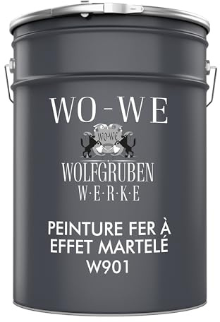 WO-WE Hammerschlaglack Hammerschlag Effektlack Metallschutzlack Anthrazit Grau - 2,5L