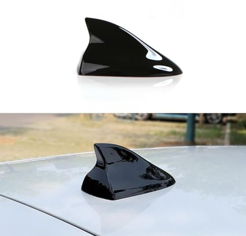Ramble- haiflossen antenne schwarz for Auto Accessories Funksignal Car Shark Fin Aerials Für Hyundai I10 I20 I30 I40 hb20 ix20 (Stärken Stil, Schwarz)