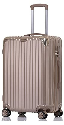 Luggage, trolley case, suitcase, pink, silver, red, black brown, 20 inches, 22 inches, 24 inches, 26 inches, with 4 sets of rotating wheels, combination lock, telescopic rod, zipper, PC+ABS