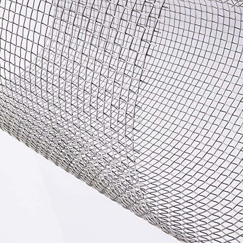 Drahtgitter Volierendraht Hasendraht,Schutzgitter Für Hochbeete,wühlmausgitter Für Hochbeet, Wühlmausgitter Meterware, Silber (Size : 1x8m)