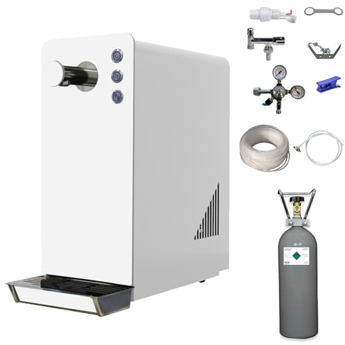 BieTal® Wassersprudler BT-15 SetTafelwasseranlage mit Kühlung Sprudelwasser Trinkwasser Wasserspender 15 L/h - weiß