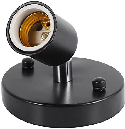 Estanque Bisagra de Pared Enchufes de Luces E27 Portalámparas Ajustable Cerámica Hierro E27 Lámpara de Techo Vintage Moderna Lámpara Montada en la Pared Portalámparas (Negro)