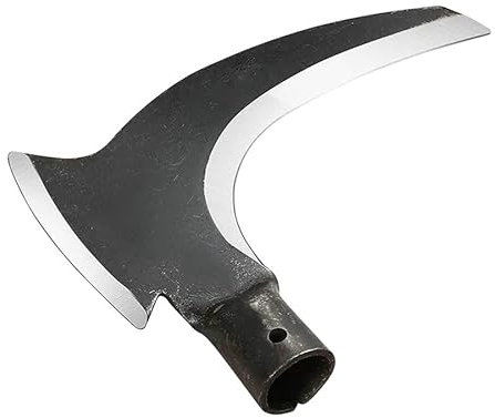 Falce a doppia testa in acciaio ad alto tenore di manganese, falce da taglio, falce da taglio per alberi, falce da taglio per erba, attrezzo agricolo per giardinaggio e diserbo