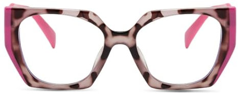 Occhiali da Lettura Gelato Cat Eye Donna,Supporti di Lettura Ultrasottili con Cerniera Occhiali Presbiopia con Anti Luce Blu Cerniera a Molla per Donna Uomo (Rosa, 1.75, x)