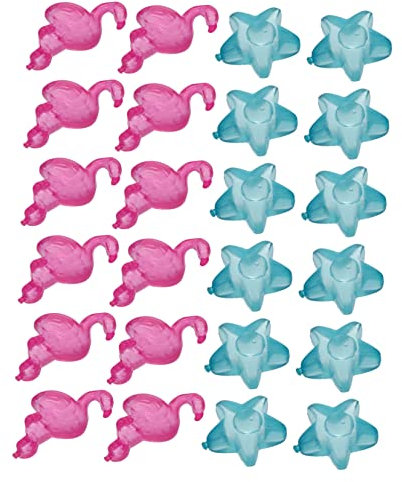 IMIKEYA Wiederverwendbare Eiswürfelform Silikon Stern Flamingo Eiswürfel Für Party Getränke Bunt Eisgekühlt Ohne Verwässerung