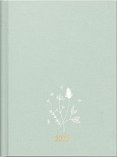rido/idé Taschenkalender Young Line Mini (2025) „Wild Flowers“, 2 Seiten = 1 Woche, A6, 160 Seiten, Leinen-Einband, mint