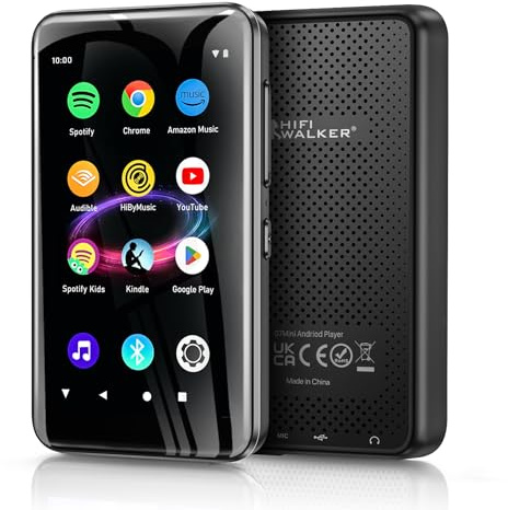 G7mini Android MP3 Player with WiFi & Bluetooth, 3.4 Touch Screen MP3 Player with Speaker, 1300mAh, Support Spotify/YouTube/Local Music, 16GB Portable Digital Audio Player for Travel/Gym