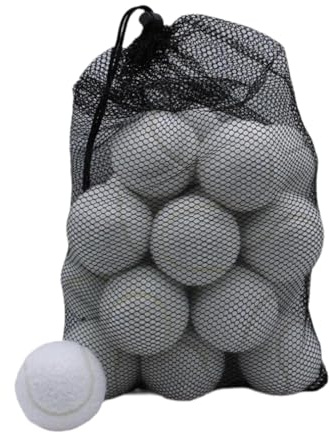 rockible 18x Tennisbälle Trainingsbälle 64 mm Durchmesser Verschleißfeste elastische Bälle zum Spielen Anfänger Tennisbegeisterte, Weiß