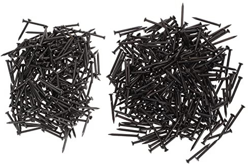 BELLIFFY 2 Boîtes Clou En Acier Noir Kit De Clous En Acier Clous à Béton En Acier Clou Pour Béton Ongles Durcis Clous à Grain Droit Clou En Acier Galvanisé Clous En Acier Assortis Black