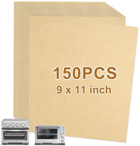YQL 9x11 Inch 150PCS Air Fryer Disposable Liners, Unbleached Parchmen Paper