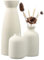 Mapille 3PCS Conjunto de jarrones de cerámica, Minimalista Blanco Jarrón de Cerámica, Jarrones para Flores Frescas y Secas, Hierba de Pampas, Florero Jarrones Decoración Moderna del Hogar