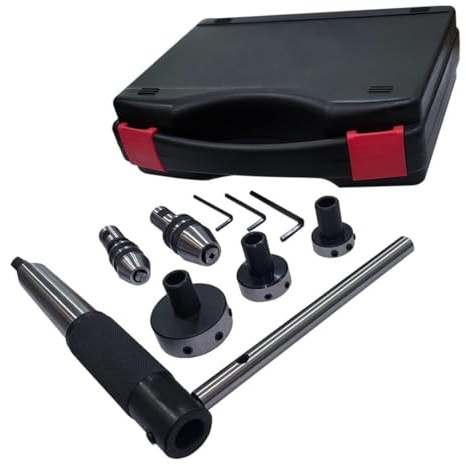 ZAPTON set di supporti per fustelle maschiatura, alesatura e filettatura per contropunta tornio (MT3)