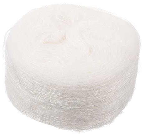 Uonlytech Mohair Strickgarn Weiß Weich Hautfreundlich Selbstgemacht Häkelgarn Für Kleidung Mützen Schals Handarbeitsprojekte