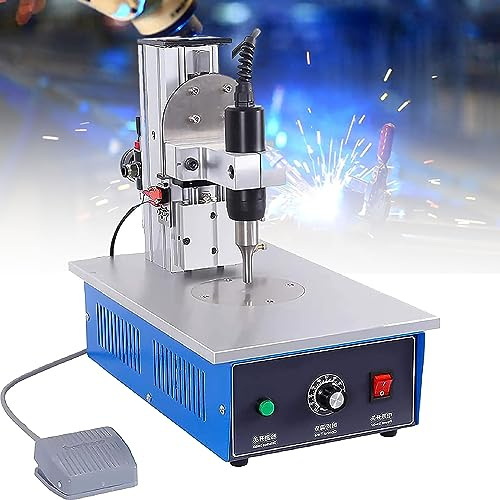 PASPRT Soldadora ultrasónica por Puntos, máquina de Soldadura de plástico de Mano 1200W de Alta frecuencia 35KHz con Pedal electrónico