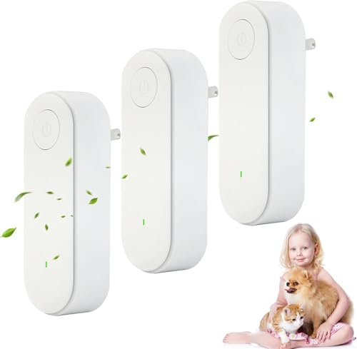 Clairu Air Purifier, Claru Ionic Air Purifier Plug In Uk Portable, Clairu Ionic All-In-One Air Purifiers, Instantly Cleans Air, Ultra Quiet for Bedrooms, Home, Office, Toilet (3Pcs)