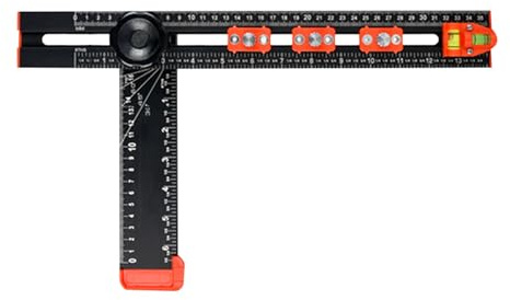 Generische Kennzeichnung t Square – T souverän – 2 in 1 -Positionierungslineal – Bohrschablone mit Regalstiften, Hardware-Zange für Kabinett, T quadratisch zur Holzbearbeitung von Marka