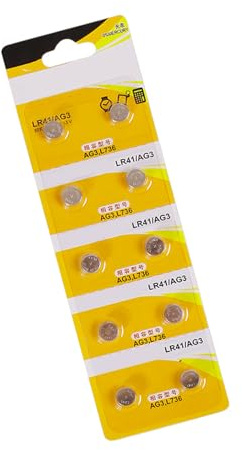 MZRAN Lot de 10 piles bouton LR41 AG3 - Remplacement facile - Pile alcaline stable - Pour claviers, appareils médicaux