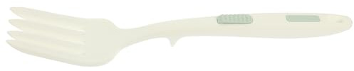 BESPORTBLE Tenedor Grande de Silicona para Cocina Multifunción Antiadherente y Resistente al Calor Utensilio Ligero para Servir y Mezclar Ensaladas y Pasta Color Verde Marrón