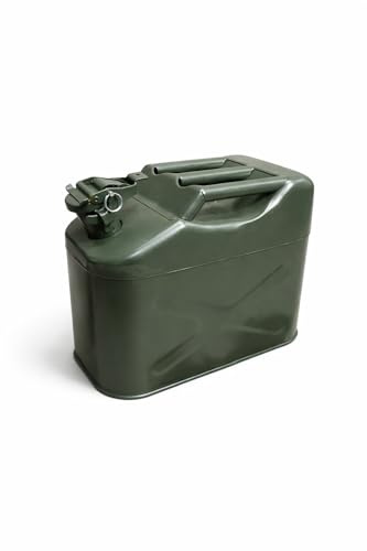 US Army Style Fuel Storage Container | Heavy Duty Leak-Proof Petrol, Diesel & Water Can | Military Style Fuel Carrier for Vehicle, Garage, Camping & Outdoor Use | 20 Litre Jerry Can