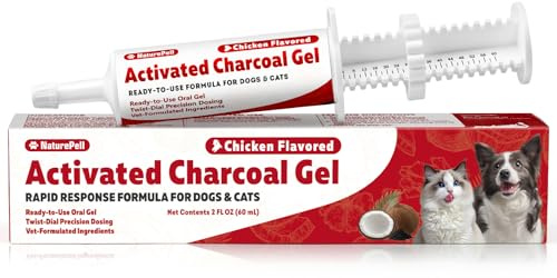 Activated Charcoal Paste for Dogs & Cats 60 cc, Pets First Aid Formula, Pets Charcoal Emergency for Poisoning, Indigestion & Diarrhea, Ready Absorb Toxins, Camping Survival Remedy