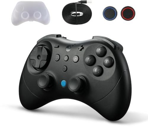 GuliKit Elves 2 Pro Manette Sans Fil pour Switch/Switch 2/PC/Android/IOS | Bluetooth Controller mit Hall Effekt Joystick, 1000Hz Abtastrate, Magnetischem Vibrator, Super Haptik, Rotary Rumble,Schwarz