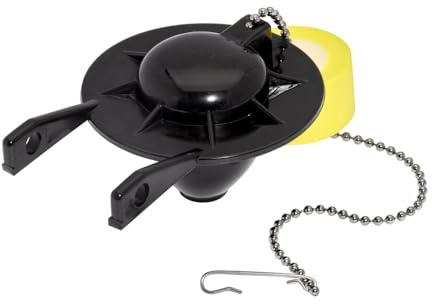 American Standard 7381129-200.0070A Universal Flapper and Chain with Float for 2-Inch Flush Valves, Black