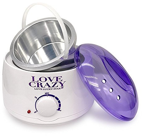 LOVECRAZY - Calentador de Cera Eléctrico para Depilación Profesional 500ml, Color Blanco