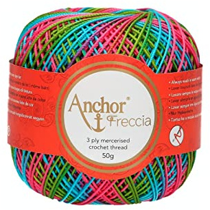 Anchor 4787006-09463 Häkelgarne, 100% Baumwolle, 9463, Stärke 6, 88 Gramm