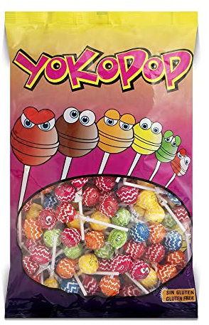Caramelos Cerdán - Caramelos con Palo YokoPop de Sabores Variados | Bolsa de 200 Unidades | Caramelo Redondo Macizo con Palo Sin Gluten ni Alérgenos | Ideal para Fiestas, Navidad y Cumpleaños