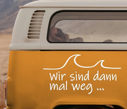 Wohnmobil Aufkleber Campervan Wir sind dann mal weg – Großer Autoaufkleber für Camper Aufkleber & Van – Outdoor Geschenk