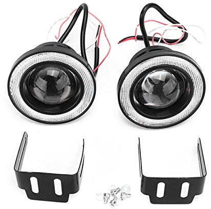Fog Light，A Pair 3.5in LED Front Fog Lights Angel Eyes with COB Universal Replacement Assembly for Car SUV Truck (white)