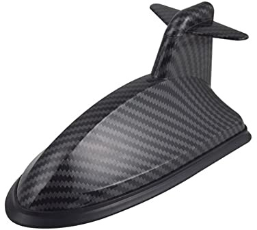 Kohlefaser Auto Haifischflossen Antenne,Asudaro Shark Antenne Auto Aircraft Universal Autoantenne Radio Signal Antenna Dach Antennen Dekorationsflossenfahrzeug Antenne Zubehör für Pkw-LKW-SUV
