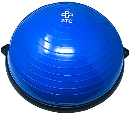 ATC Handels GmbH Balance Board Ball inkl. Widerstandsbändern und Pumpe - Balancetrainer für Fitness, Yoga, Gymnastik, Physiotherapie oder Reha