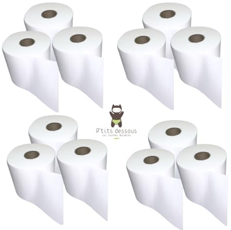 12 Rouleaux de voiles de protection jetables biodégradables couches lavables - 1200 voiles