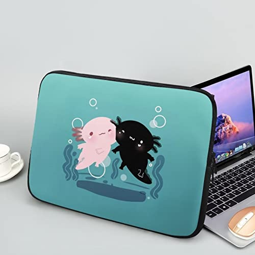 Showudesigns Axolotl Lap Top Case for Women Girls Slightly Laptop Accessories Wear-Resistant Computer Sleeve 12 inch Laptop Machine Washable Carrying Case Blue