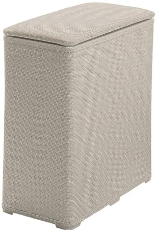 Kiamami Valentina - Panier à linge sale pour la salle de bain en résine thermoplastique beige 70lt