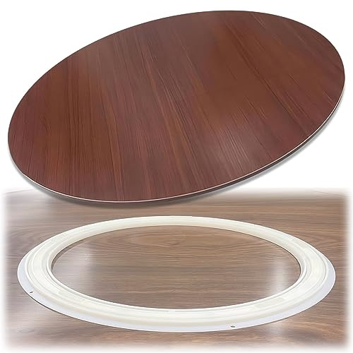 ESOYAWE Lazy Susan Plateau Tournante Rond Plateau De Service en Bois, 50 60 70 80 90 100 Cm Table À Manger Plateau De Service, Rotatif À 360° Lisse Muet, pour Table en Verre, Bois, Marbre