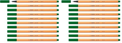 STABILO - Fineliner - point 88 - 2x 10er Pack - grün