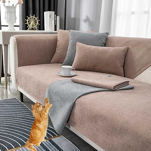 MTHGH Sofabezug Antirutsch,Anti Slip Sofa Cushion,sofaschutz Wasserdicht L Form,sofaschutz Katze Sofaschoner,Couch Bezug Ecksofa Schmutzabweisend Sofaschutz Hund Kratzschutz Katze (11, 90x180cm)