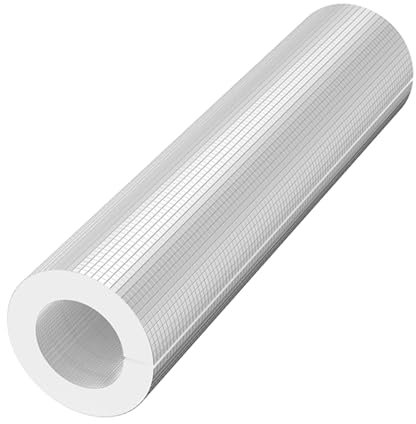 Weiße Rohrisolierung, Selbstklebend Schaum Isolierung Rohr, ID 27mm 34mm 43mm 50mm 65mm 76mm 90mm 114mm, Aluminiumfolien Isolierschlauch, Wasserdichtes Frostschutz, Wandstärke 20mm (Color : 20mm/0.78