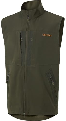 Parforce Jagdweste Light | Leichte Weste aus bequemem Stretchmaterial. 2-Wege-Frontreißverschluss. 2 RV-Schubtaschen u. 2 RV-Brusttaschen.