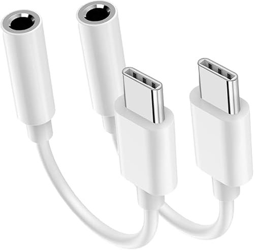 Mizi (2Pack USB to 3.5mm Audio Jack Adapter, External Sound Card Converter Compatible with Headset, PC, Laptop, Mac, Desktops, Linux, PS4 and More Devices - White