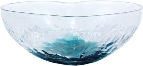 Coupe à fruits en verre, Bol à Fruits en Verre, Bols en Verre Salade de Fruits Bol en Verre de Cristal Transparent en Forme de Coeur Bol à Dessert coloré Bols à Bonbons (Couleur : M)(Medium)