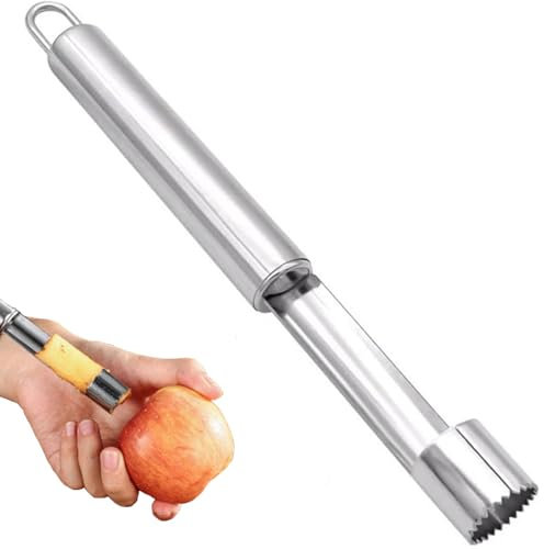 SURALIN 1 Pieza Removedor de Corazón de Manzana, Removedor de Corazón de Manzana en Acero Inoxidable Antideslizante y Inoxidable Adecuado para Manzanas, Peras y Otras Frutas y Verduras
