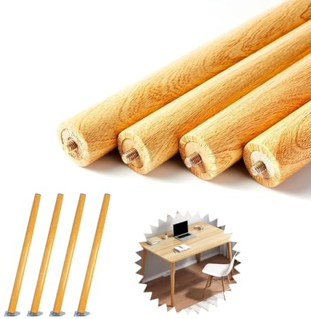 Patas De Mesa Inclinado Patas De Repuesto De Madera Para Escritorio Patas De Mesa De Altura De Barra Patas De Madera Para Muebles Juego De 4(71cm)