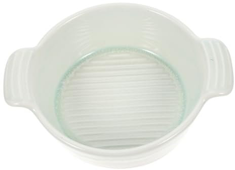 CIYODO Japanese Style Ceramic Baking Dish Double Handle Green Glaze Ovenproof Household Bread Cake Baking Tray Roasting Pan for Kitchen Supplies