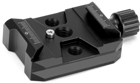 Koolehaoda Snabbfrigörande plattklämma kameramontering Arca Swiss QR-klämadapter med 3/8 tum och 1/4 tum skruvhål kompatibel med DSLR-kamerastabilisator stativ glidare gimbal kulhuvud monopod