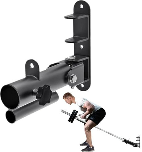 Langhantel-Kniebeugen-Aufsatz, Langhantel-Ruder-Aufsatz - Langhantel-Squat-Rack-Basis zur Wandmontage,Langhantel- -Reihenaufsatz, Krafttrainingsstation, Langhantel-Basisaufsatz für Fitnessgeräte